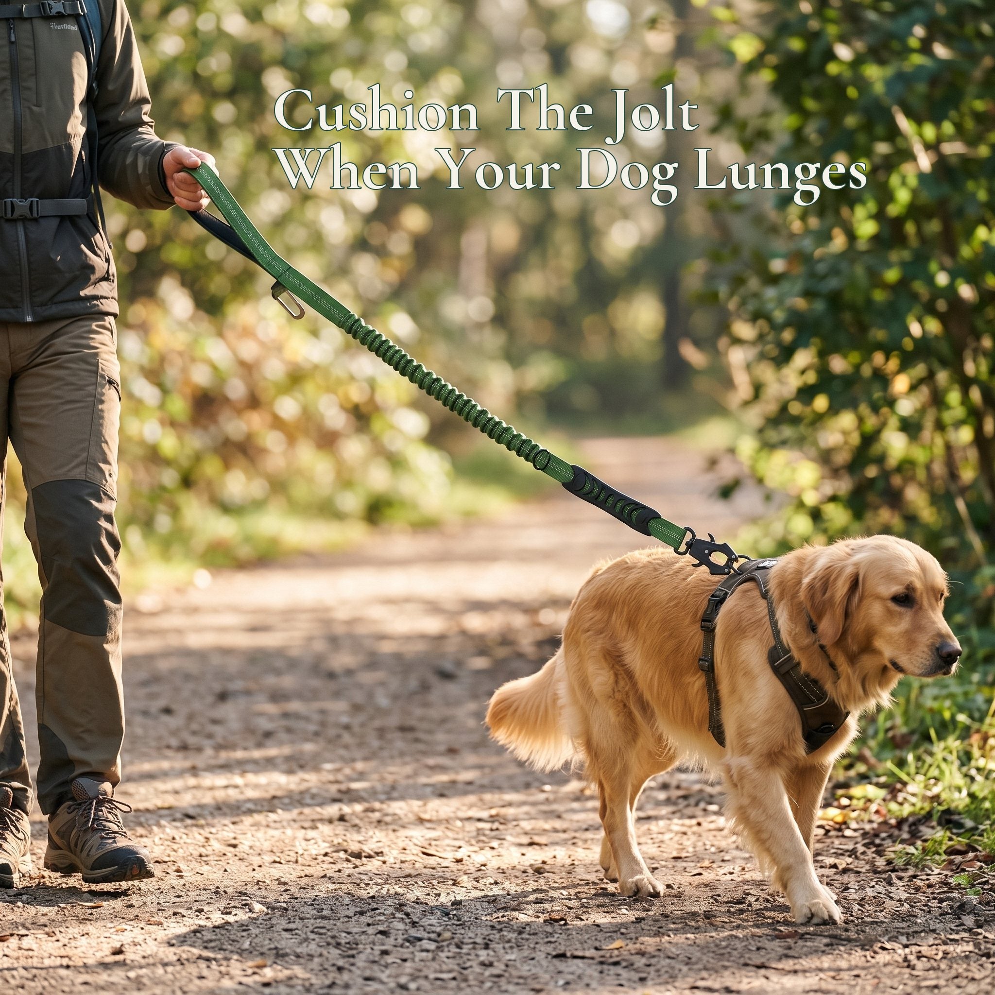 Trailkind Green suspension leash with padded loop and traffic handle