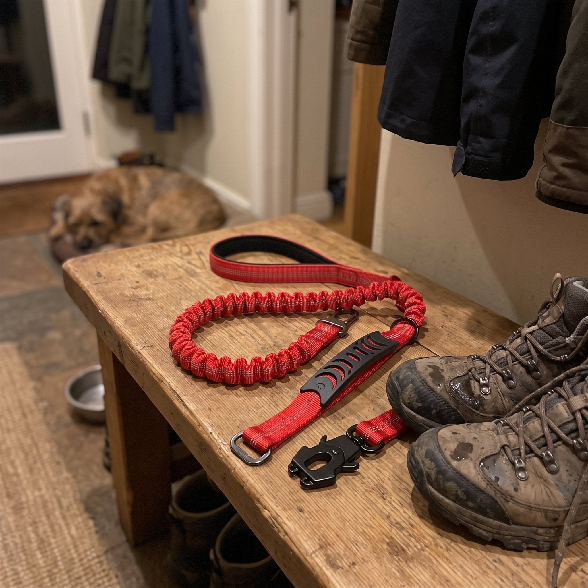 Trailkind leash in an everyday dog-walking scene 11